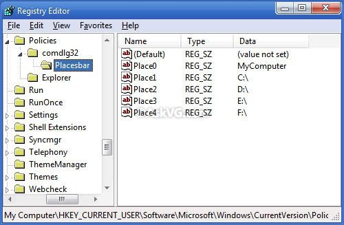 CustomizingCommonPlacesListUsingReg.jpg