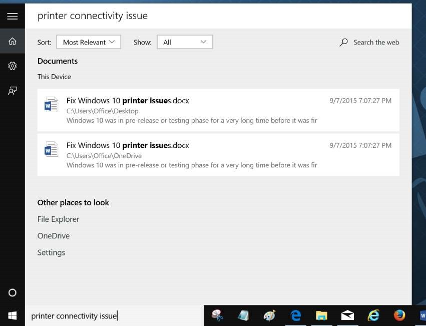 Make Windows 10 search through file contents pic1