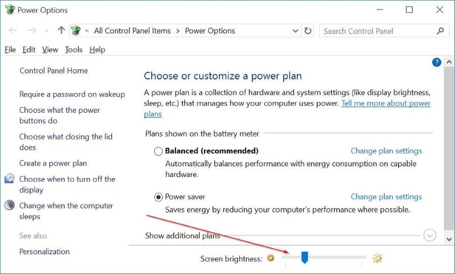 Manually adjust screen brightness in Windows 10 pic2