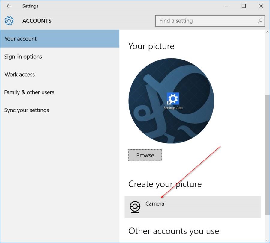 Use video as user account picture in Windows 10 pic2