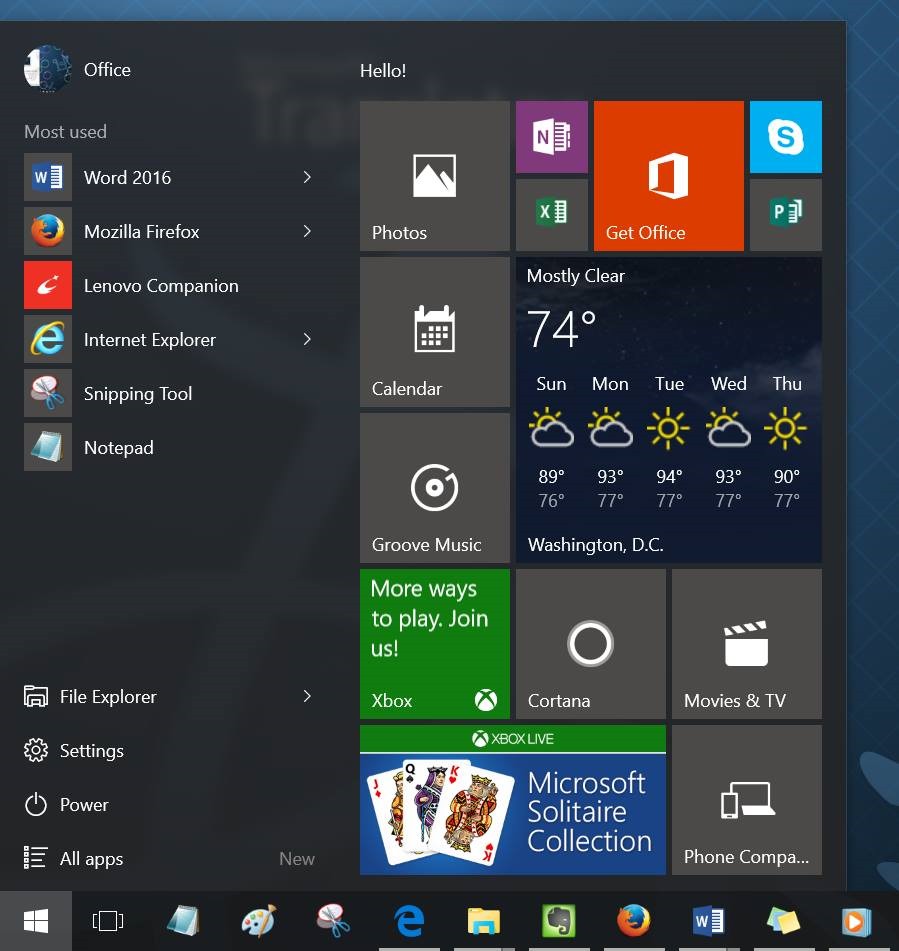 use Start menu search without search box or icon in Windows 10