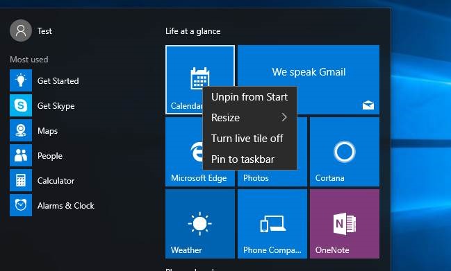 Resize Windows 10 Start menu picture3