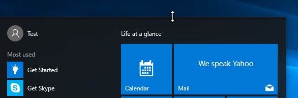 Resize Windows 10 Start menu picture2