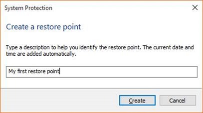 Create a Restore Point in Windows 10 step6