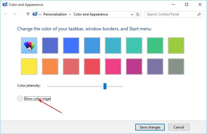 change window border color in Windows 10 step5