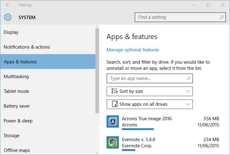 Move Installed Apps To A Different Drive in Windows 10 step3