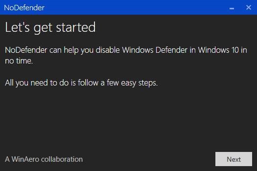 Disable Windows Defender in Windows 10 step2