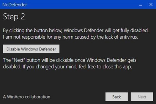 Disable Windows Defender in Windows 10 step5