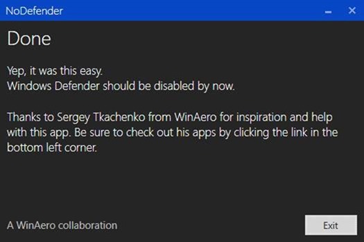 Disable Windows Defender in Windows 10 step6