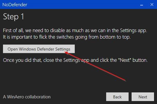 Disable Windows Defender in Windows 10 step3