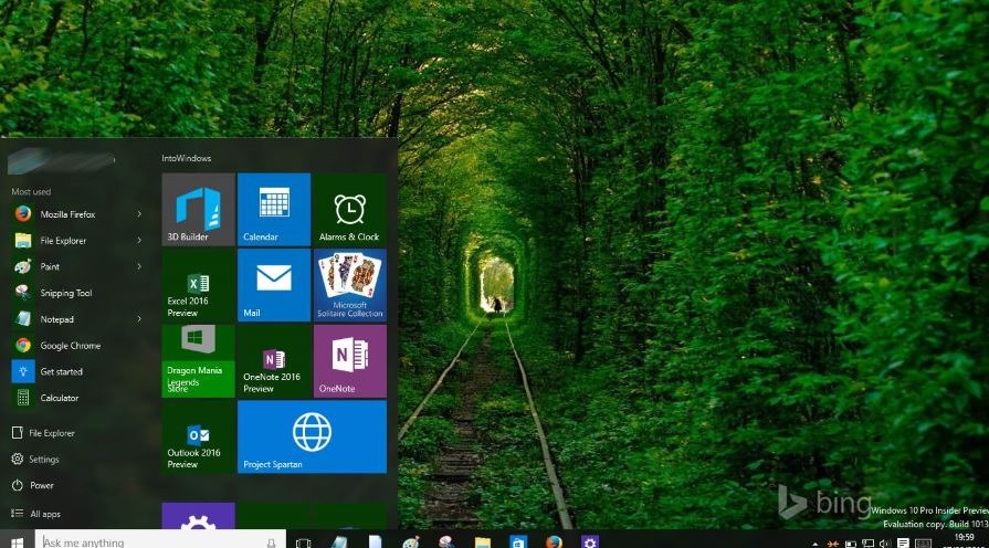 Make taskbar transparent in Windows 10