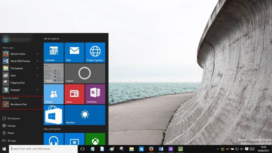 Remove recently added group from Start menu Windows 10