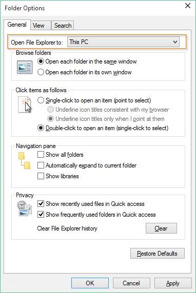 Disable Quick Access in Windows 10 picture2