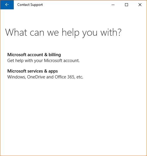 Chat with Microsoft support Windows 10 picture2