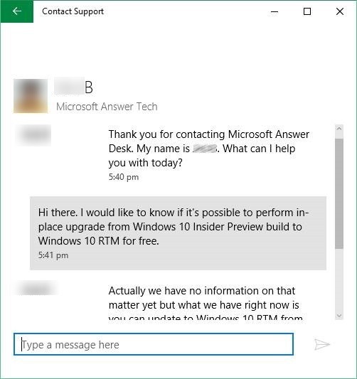 Chat with Microsoft support Windows 10 picture6