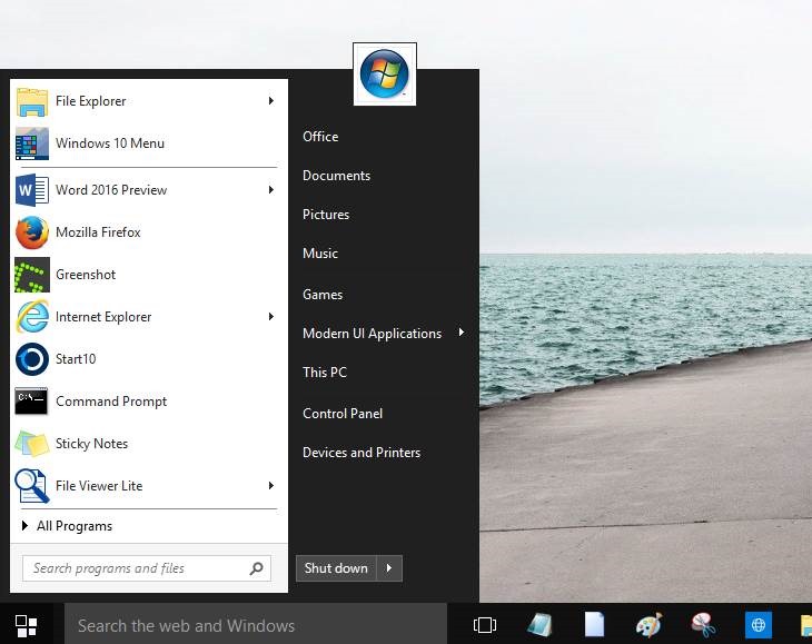 Start10 Start menu for Windows 10 picture1