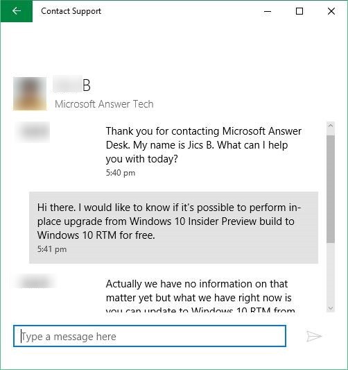 Chat with Microsoft support Windows 10 picture6