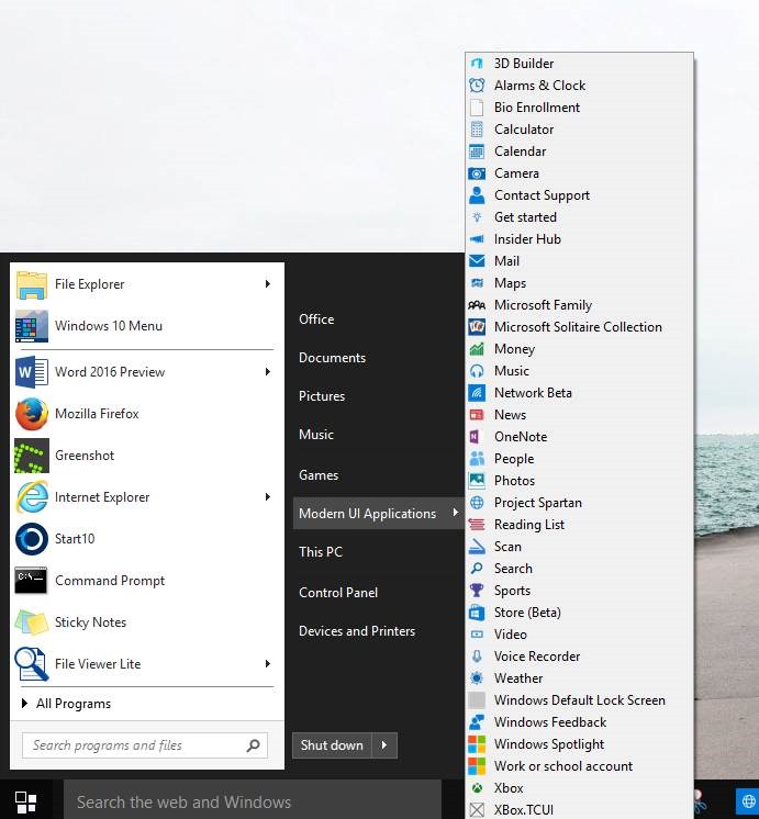 Start10 Start menu for Windows 10 picture2