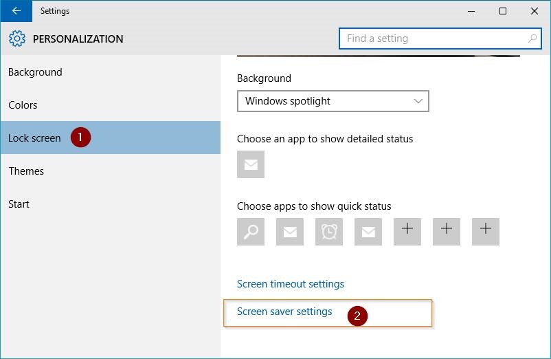 Open Screen Saver Settings in Windows 10 picture2