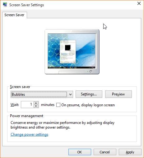 Open Screen Saver Settings in Windows 10 picture3