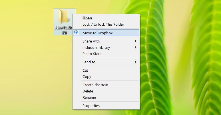 Remove Move to Dropbox from context menu