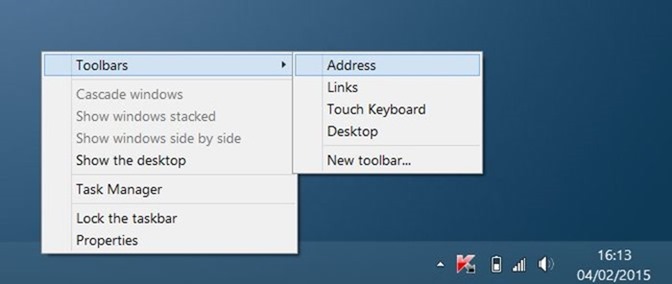 Add Windows 10 like taskbar search in Windows 7 and Windows 8.1 step2