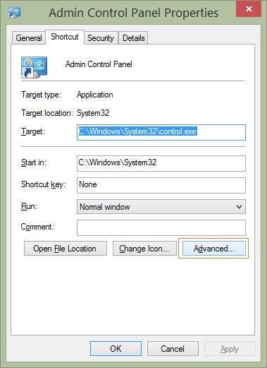 Run Control Panel as Administrator step7