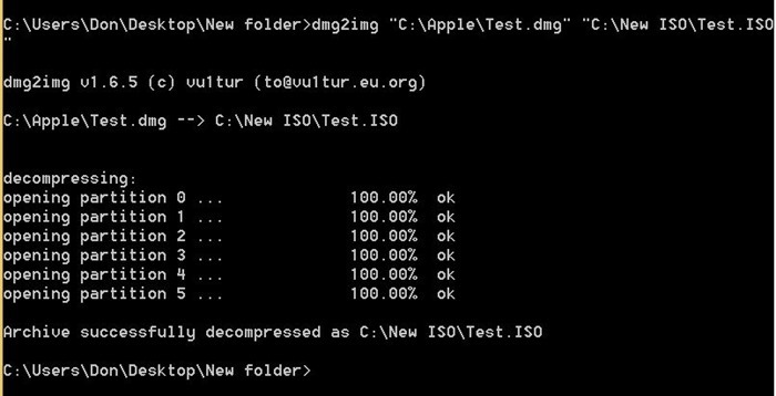 Convert DMG to ISO In Windows step4