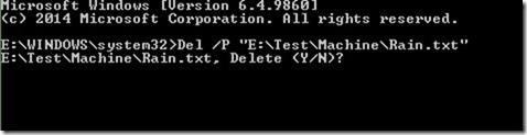 Delete a file from Command Prompt in Windows picture001