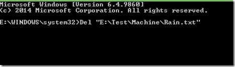 Delete a file from Command Prompt in Windows picture01