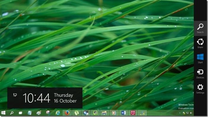 Charms bar in Windows 10 picture2