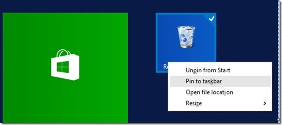 Pin Recycle Bin to Taskbar in Windows 10