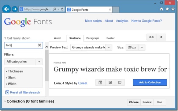 Install Google Web Fonts in Windows Picture1