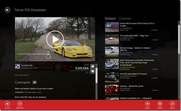 MetroTube app for Windows 8 Picture6