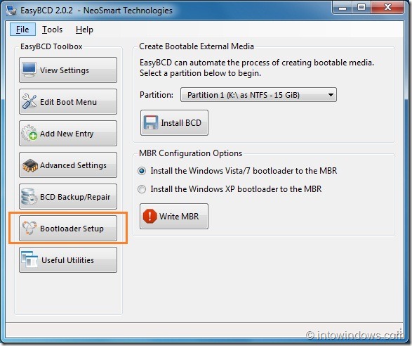 Create Bootable USB Flash Drive Using EasyBCD