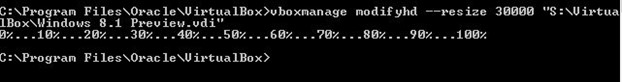 increase virtualbox disk size