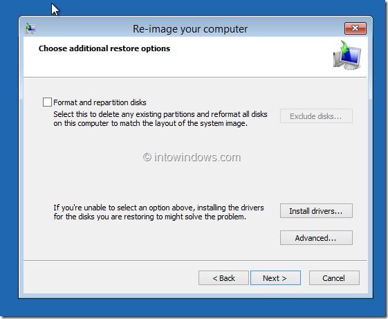 Restore Windows 8.1 Image Step5