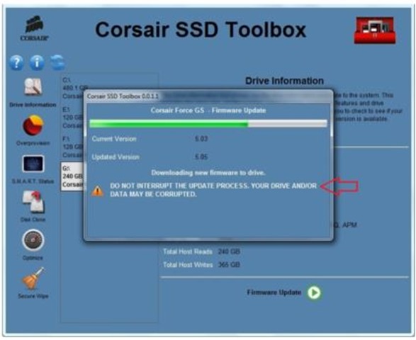 Update Corsair SSD Firmware Ste4