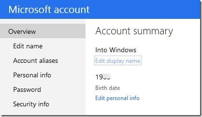 rename Microsoft Account Name on Start screen Step3