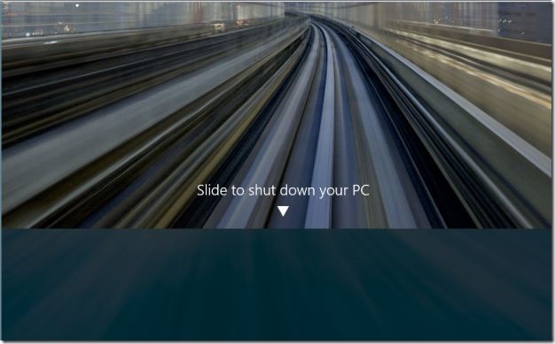 Slide To Shutdown in Windows 8