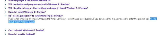 Windows 8.1 product key