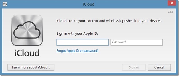 use icloud on Windows step2