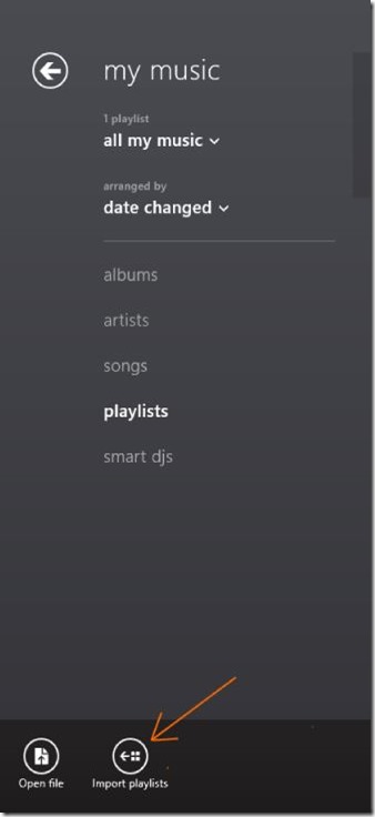 Import iTunes playlist to Xbox Music app in Windows 8 Step3