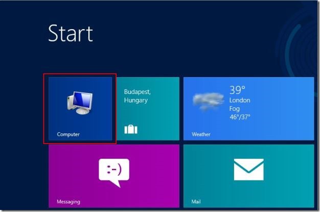 Add Computer Icon To Start Screen In Windows 8 Step