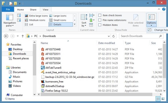 Open Folder Options In Windows 8