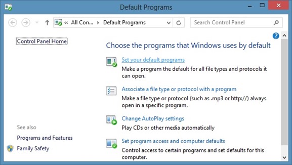 Set Adobe Reader Default PDF Reader In Windows 8 Step1