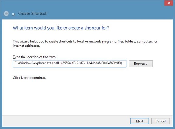 Create All Programs Shortcut On Windows 8 Desktop Step2