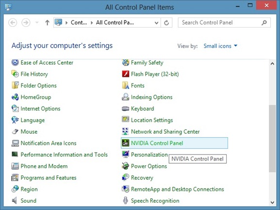 NVIDIA Control Panel Missing From Desktop
