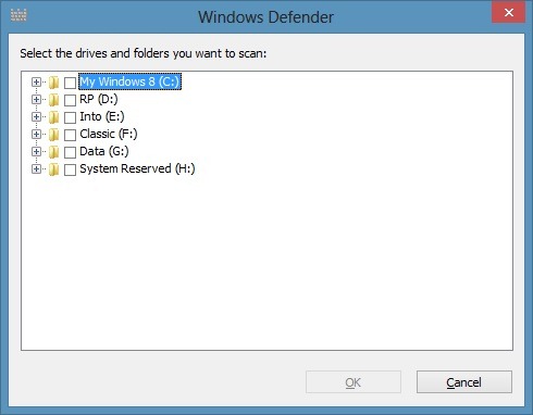 Scan Files Using Windows Defender In Windows 8 Picture1