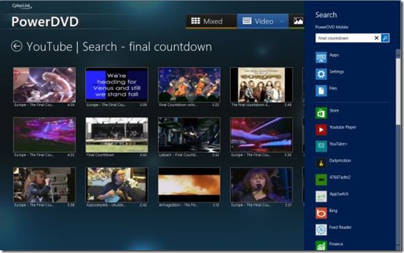 CypberLink PowerDVD Mobile for Windows 8